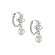 Vivienne Westwood Cybille Orb Drop Hoop Earrings - Silver