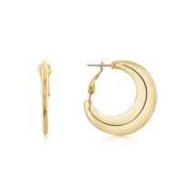 August Woods Gold Oval Puff Hoop Earrings - Gold