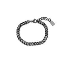 Over & Over Black Mens Stainless Steel  Curb Bracelet - Black