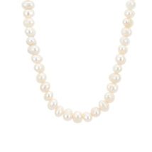 Over & Over Silver Mens Freshwater Pearl Necklace - Silver