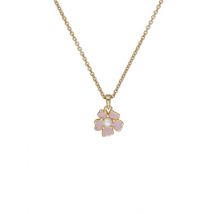 Ted Baker Petiies Gold Pink and Pearl Flower Neckalce - 49cm