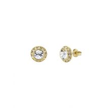 Ted Baker Soletia Gold Solitaire Sparkle Halo Stud Earrings - Gold