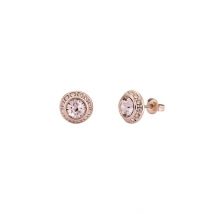 Ted Baker Soletia Rose-Gold Solitaire Sparkle Halo Stud Earrings - Rose Gold