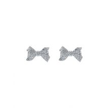 Ted Baker Barseta Silver Crystal Baker Bow Stud Earrings - Silver