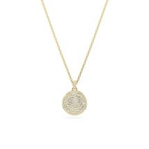 Swarovski Meteora Gold White Pavé Layered Pendant Necklace