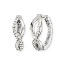 Angel Whisperer Silver Paradise Hoop Earrings - Silver