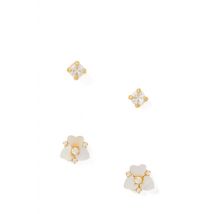 Kate Spade New York Gold Precious Pansy Flower Cry Stud Earring Set - Gold