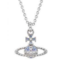 Vivienne Westwood Silver Light Sapphire Mayfair Bas Relief Necklace - Silver