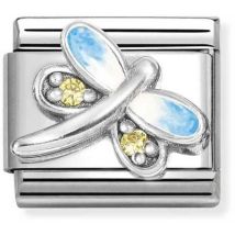 Nomination Dragonfly Light Blue Yellow Charm
