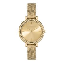 Olivia Burton Vintage Bead Light Gold Mesh Watch