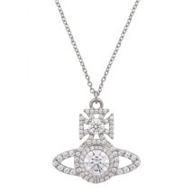 Vivienne Westwood Silver Crystal Norabelle Orb Necklace - Silver