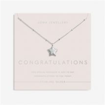 Joma Sterling Silver Congratulations Star Necklace - Silver