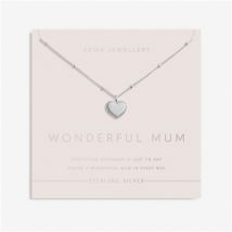 Joma Sterling Silver Wonderful Mum Heart Necklace - Silver