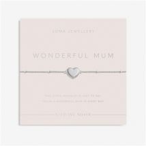 Joma Sterling SIlver Wonderful Mum Heart Bracelet - Silver