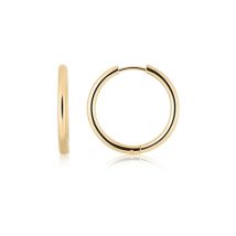 Over & Over Gold Stainless Steel Simple Hoop Earrings - Gold