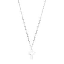 August Woods Silver Cross Heart Pendant Necklace - Silver