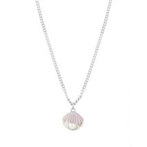 August Woods Silver Pearl Shell Pendant Necklace - Silver