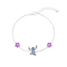 Disney Lilo and Stitch Flower Bracelet - Silver