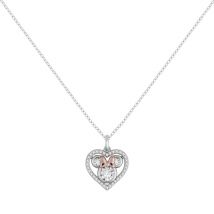 Disney Minnie Mouse Heart Necklace - Silver