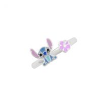 Disney Stitch and Flower Ring - Silver