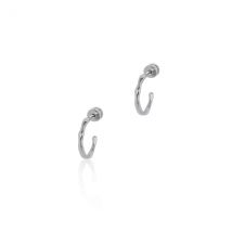 Seek + Find True Silver Hoops - Silver