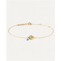 PDPAOLA Gold and Blue Lily Bracelet - Gold