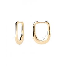 PDPAOLA Gold Magma Molten Metal Hoops - Gold