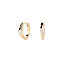 PDPAOLA Gold Onda Crystal Hoops - Gold