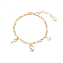 August Woods Gold Padlock Heart Bracelet - Gold