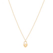 August Woods Gold Padlock Heart Pendant Necklace