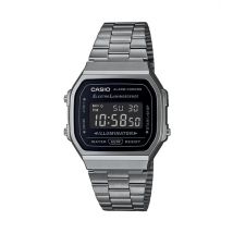 Casio Casio Vintage A168WEGG-1BEF Black Dial Stainless Steel Bracelet Digital Watch