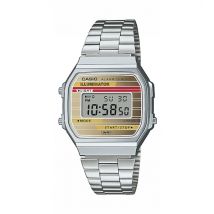 Casio Vintage A168WEHA-9AEF Red and Cream Stainless Steel Bracelet Digital Watch