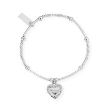 ChloBo Cute Mini Star Heart Bracelet - Silver