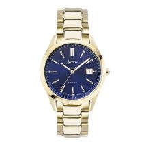 Accurist Men's Everyday Blue Dial Gold Watch - Gold