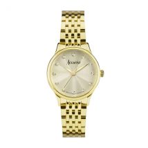 Accurist Women's Dress Diamond Champagne and Gold Watch - Gold