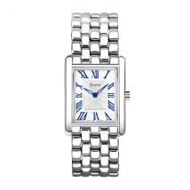 Accurist Women's Rectangle Silver White Dial Watch - Silver