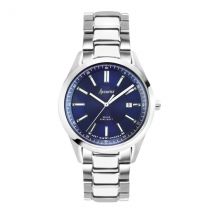 Accurist Men's Everyday Solar Blue Dial Silver Watch - Silver