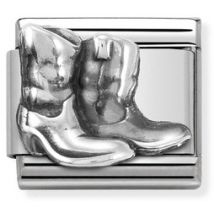 Nomination Silver Cowboy Boots Charm