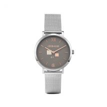 Coeur De Lion Silver With Rose Gold Cubes Round Watch - Silver