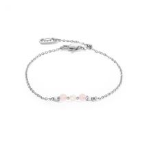 Coeur De Lion Silver Pale Pink Pearl Bead Bracelet - Silver