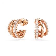Swarovski Hyperbola Mini Rose-Gold White Crystal Hoop Earrings
