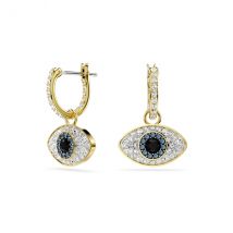 Swarovski Symbolica Gold Blue Crystal Evil Eye Drop Earrings