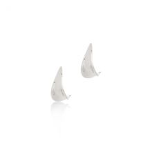 Seek + Find Grow Leaf Silver Earrings - Silver