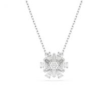 Swarovski Idyllia Rhodium Plated Mixed Cuts Snowflake Necklace