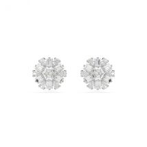 Swarovski Idyllia Rhodium Plated Mixed Cuts Snowflake Stud Earrings