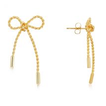 August Woods Gold Bow Rope Stud Earrings - Gold