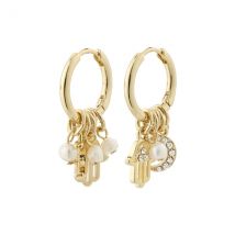 Pilgrim Gold Prucence Charms Hoop Earrings - Gold