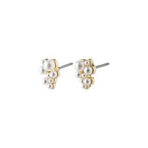 Pilgrim Gold Relando Pearl Cluster Stud Earrings - Gold