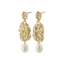 Pilgrim Gold True Hammer Pearl Earrings - Gold