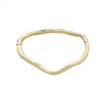 Pilgrim Gold True Pavé Wavy Bangle - Gold